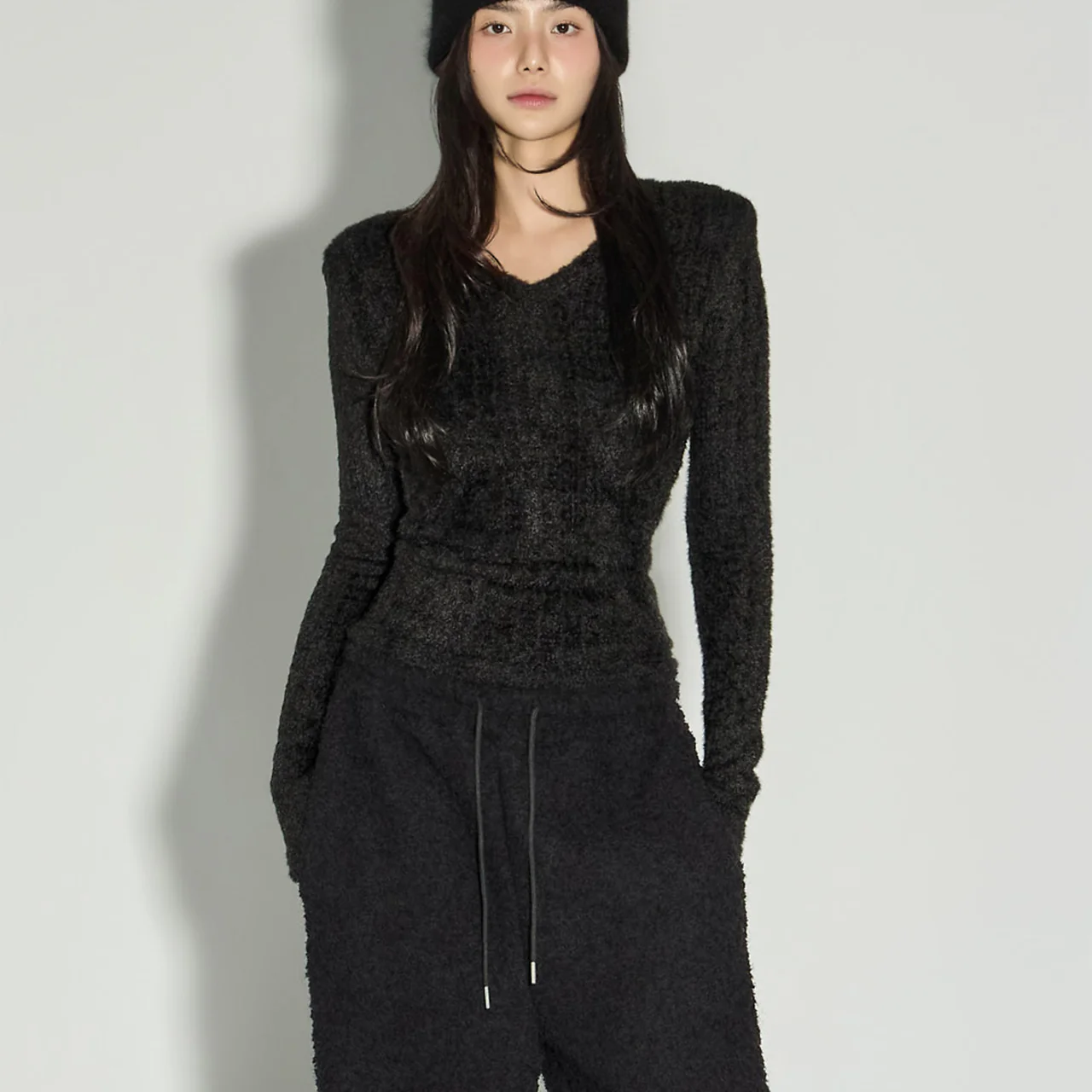 E4095 Soft V-Neck Slim Top - Image 2