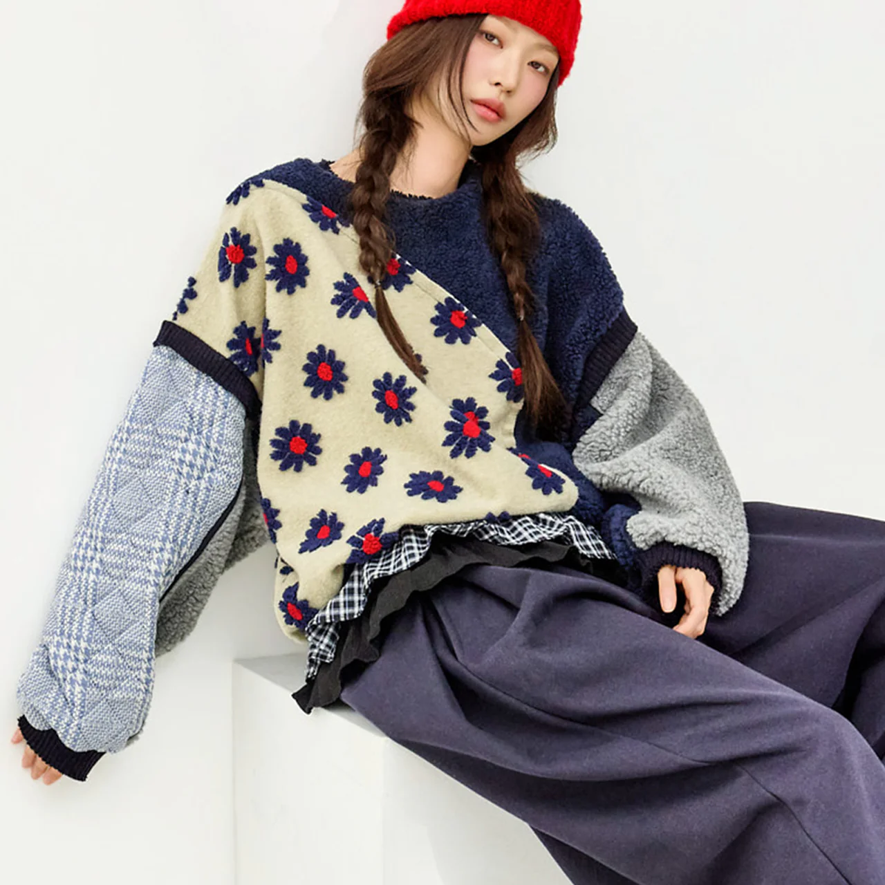 E4111 Flower Dumble Patch Sweatshirts - Image 2