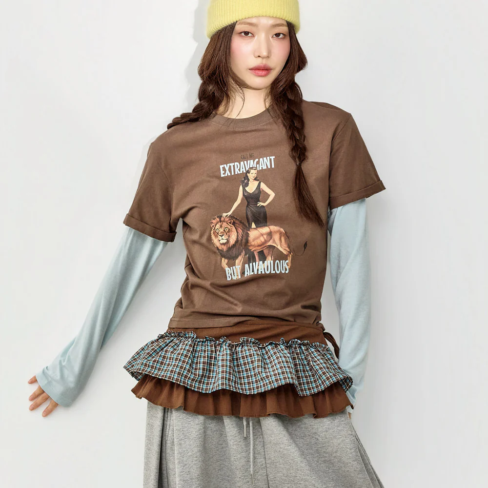E4112 Printed Layered Top - Image 2