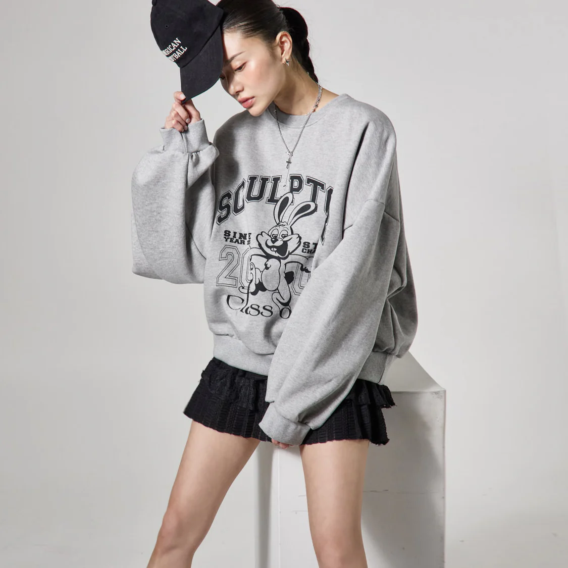 E4126 Lettering Fleece Sweatshirts - Image 2