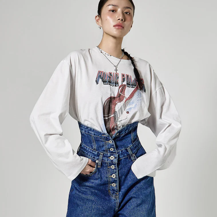 E4130 Printed Long Top - Image 2
