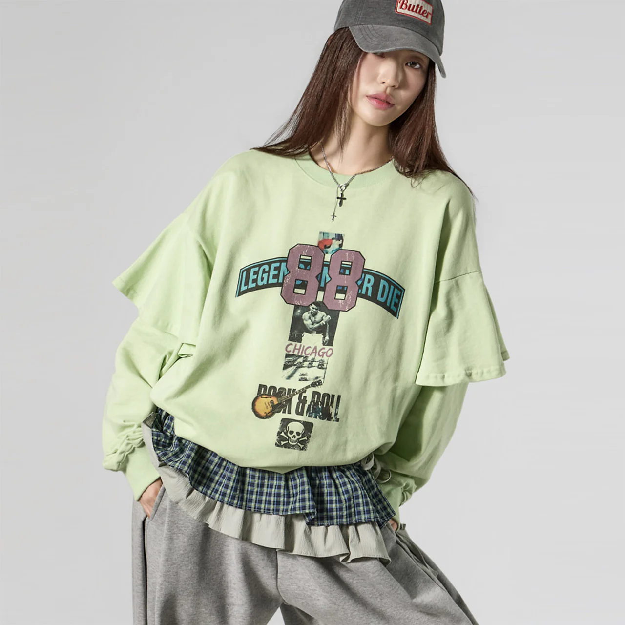 E4132 Ruffle Layered Top - Image 2