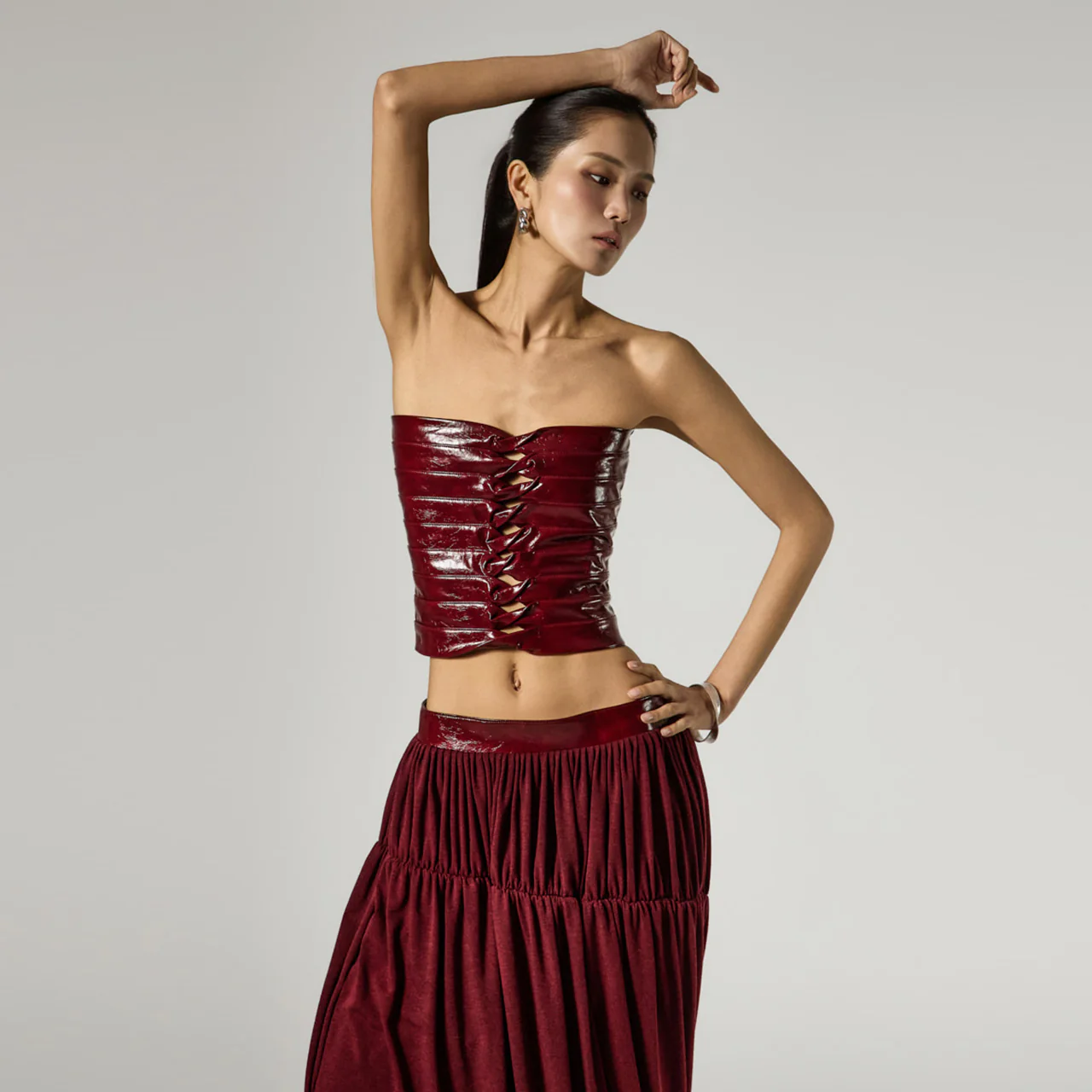 E4140 Corset Leather Tube Top - Image 2