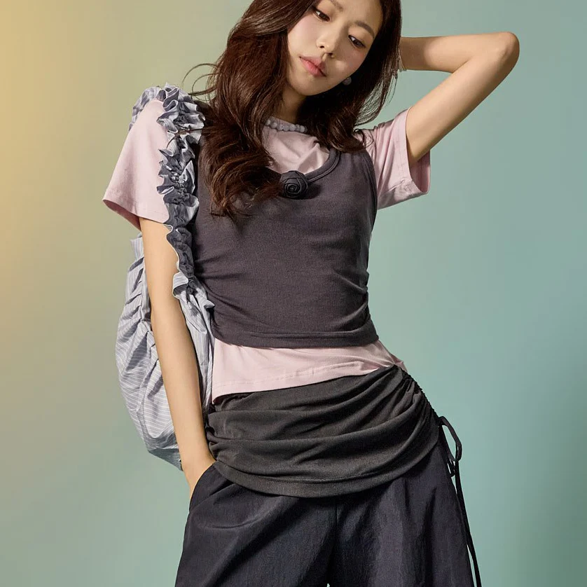 E4213 Rose Layered Top - Image 2