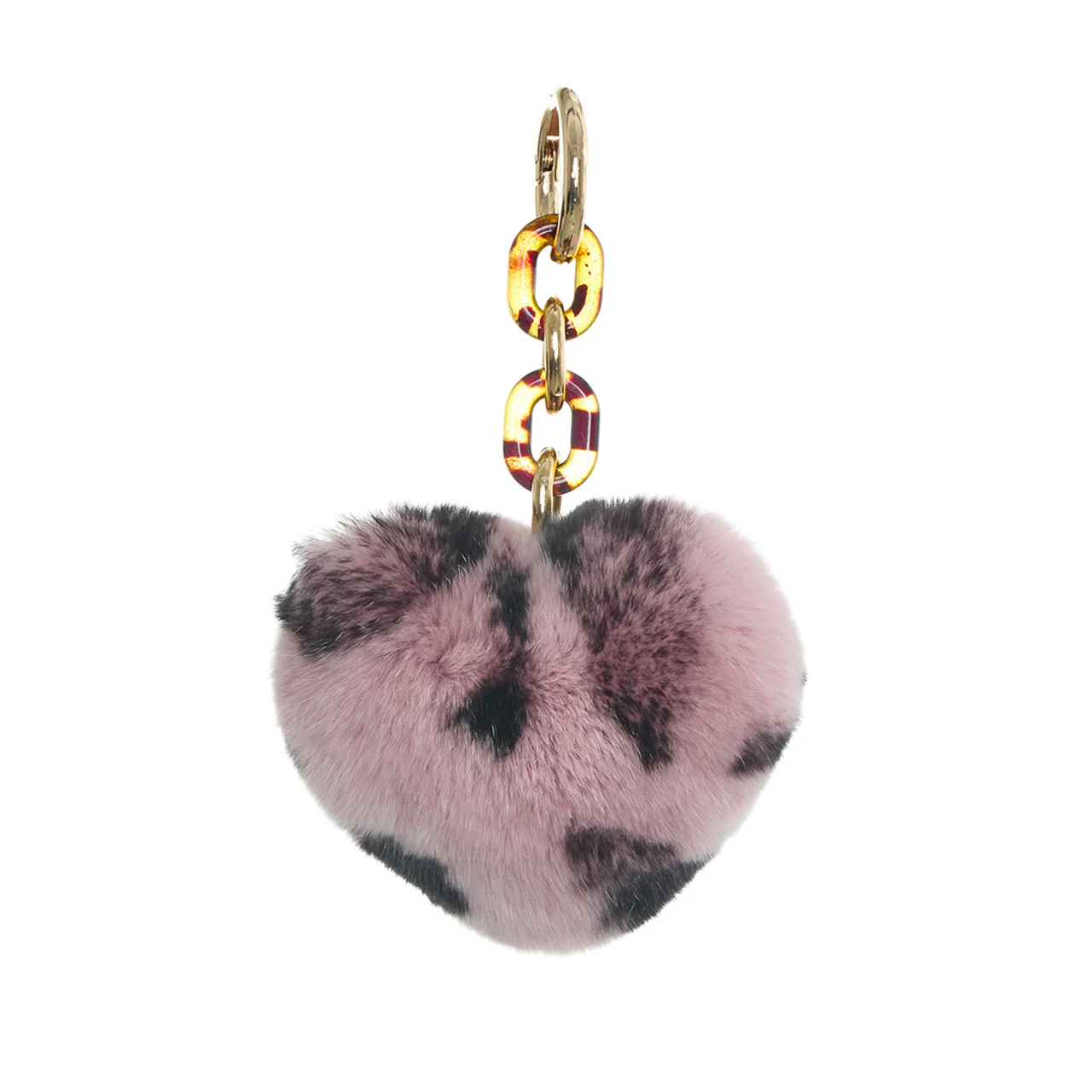 EC-252 Leopard Heart Fur Keychain - Image 2