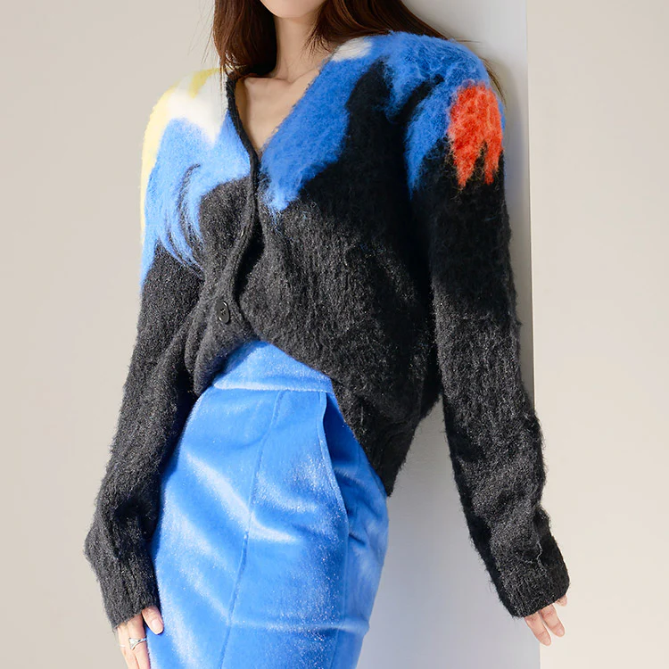 J1703 Mohair Mix Cardigan - Image 2