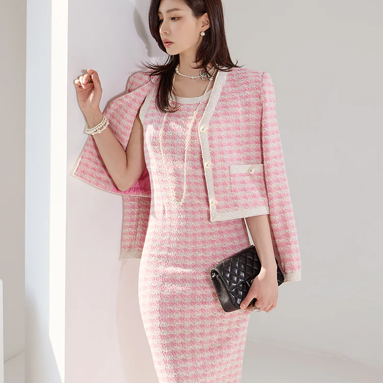 J1803 Tweed Single Jacket - Image 2