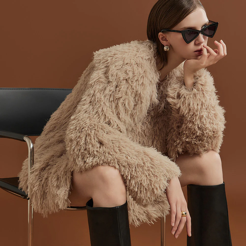 J2051 Fringe Fur Jacket - Image 2