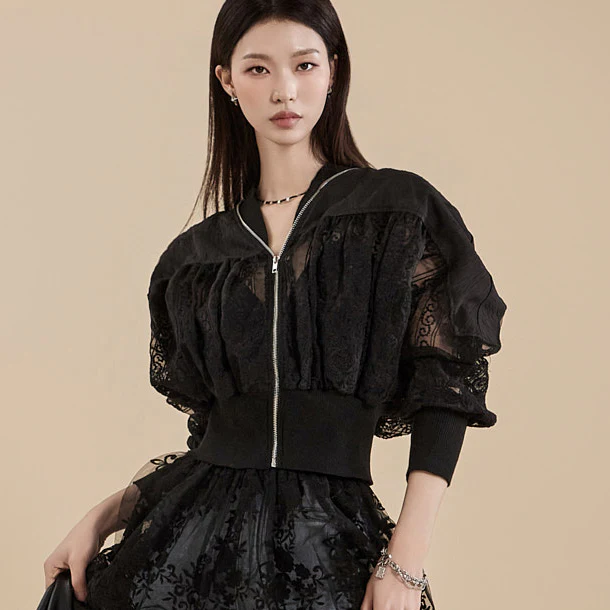J2162 Lace Blouson - Image 2