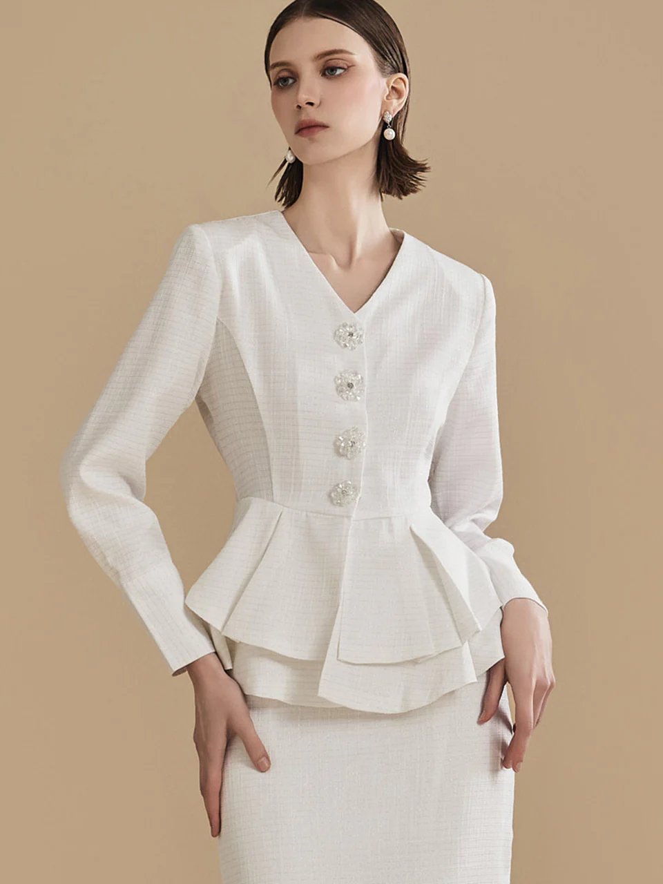 J2285 Jewelry Button Jacket