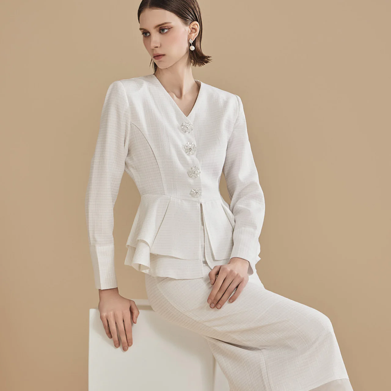 J2285 Jewelry Button Jacket - Image 2