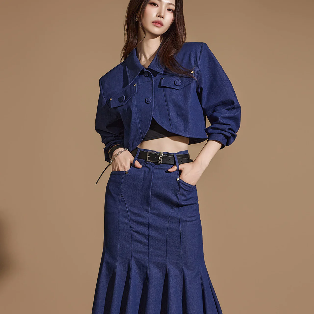 J2357 Denim Bolero Jacket - Image 2