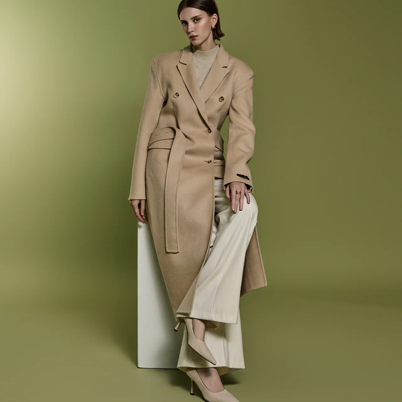 J2417 Wool Long coat - Image 2