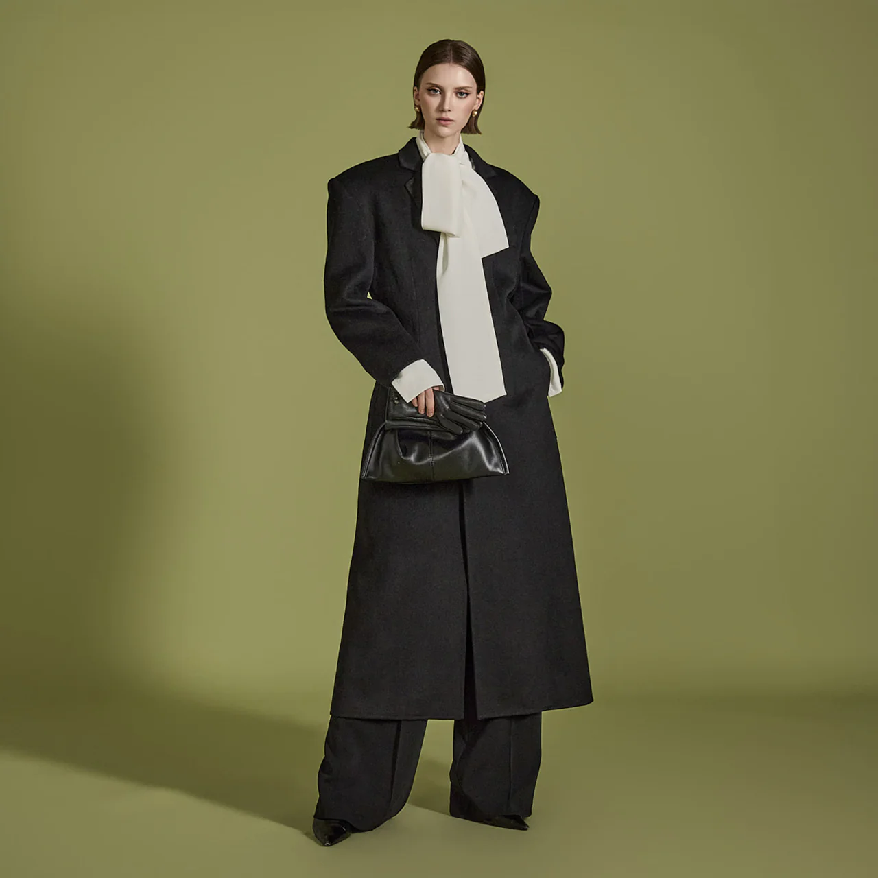 J2421 Three button Wool Long coat - Image 2