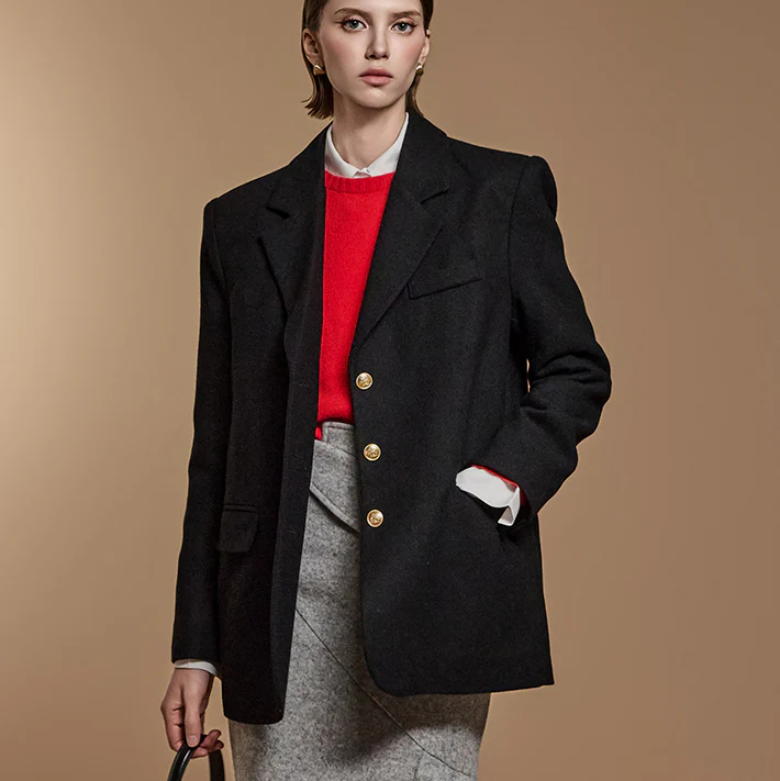J2422 Gold-Button wool Jacket - Image 2