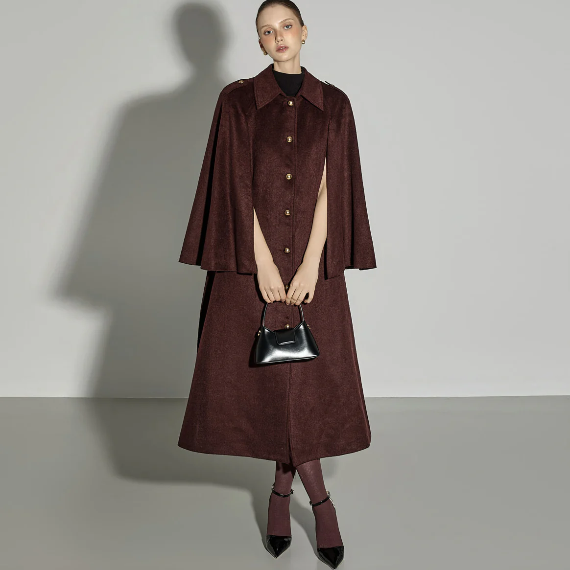 J2465 Cape Coat with Belt - Image 2