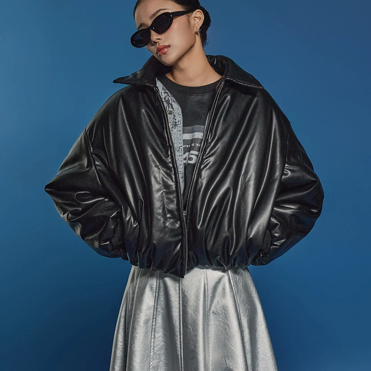 J2471 Leather Padded Jacket - Image 2