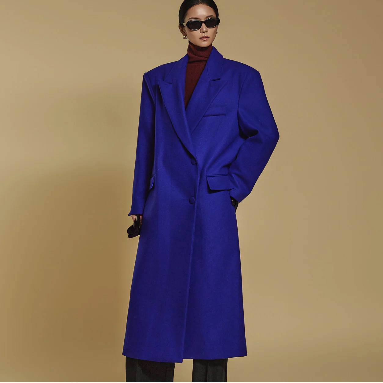J2495 Lapels Wool Coat - Image 2