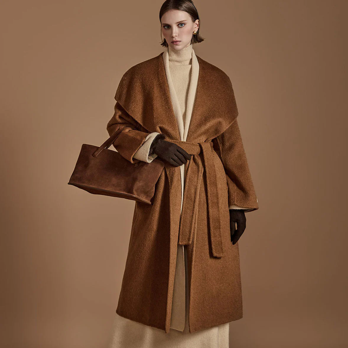 J2504 Wool Coat With Belt - Image 2