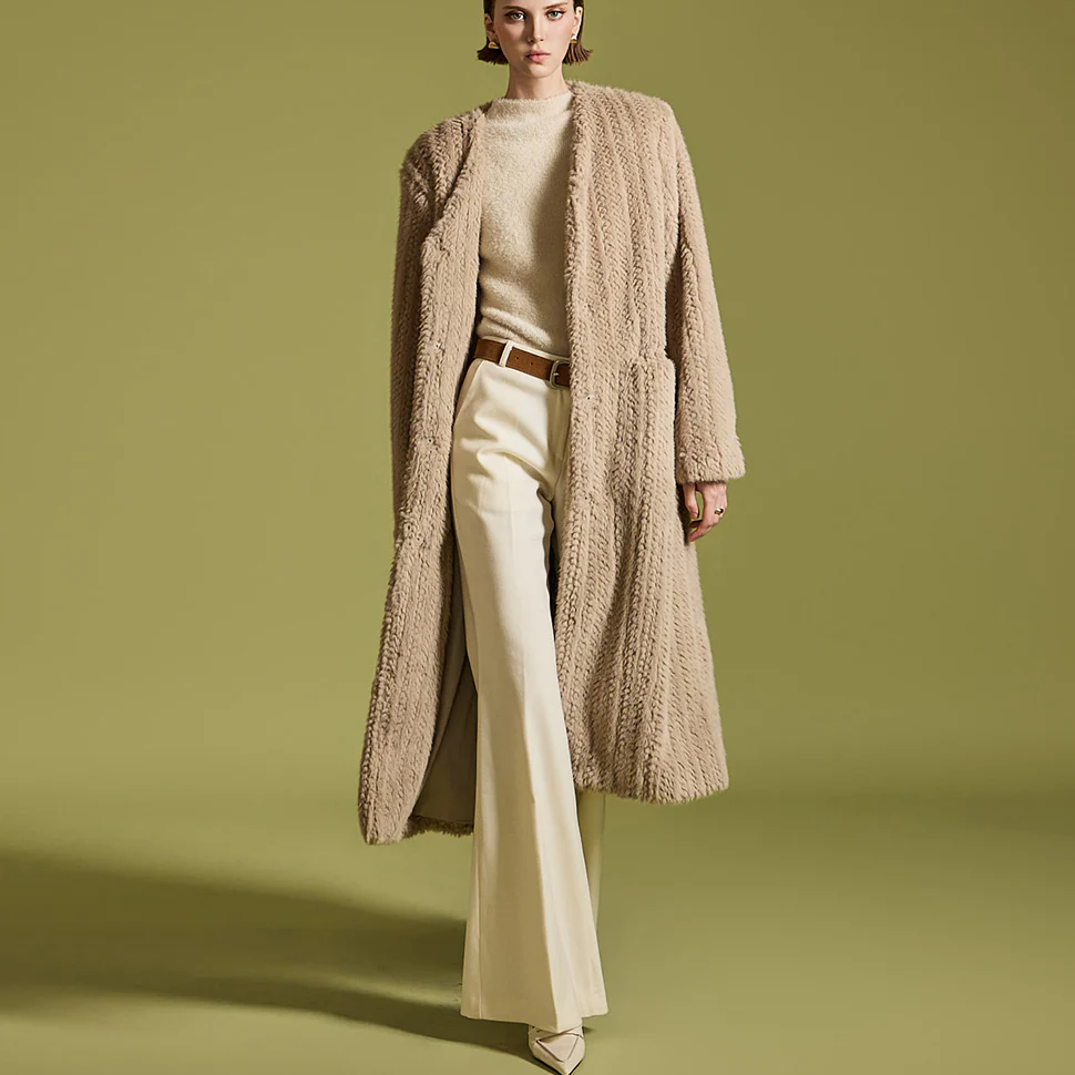J2505 Faux Fur Coat - Image 2
