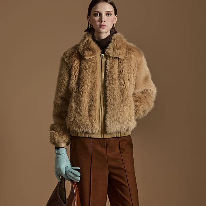 J2520 Fur Zip Jacket - Image 2