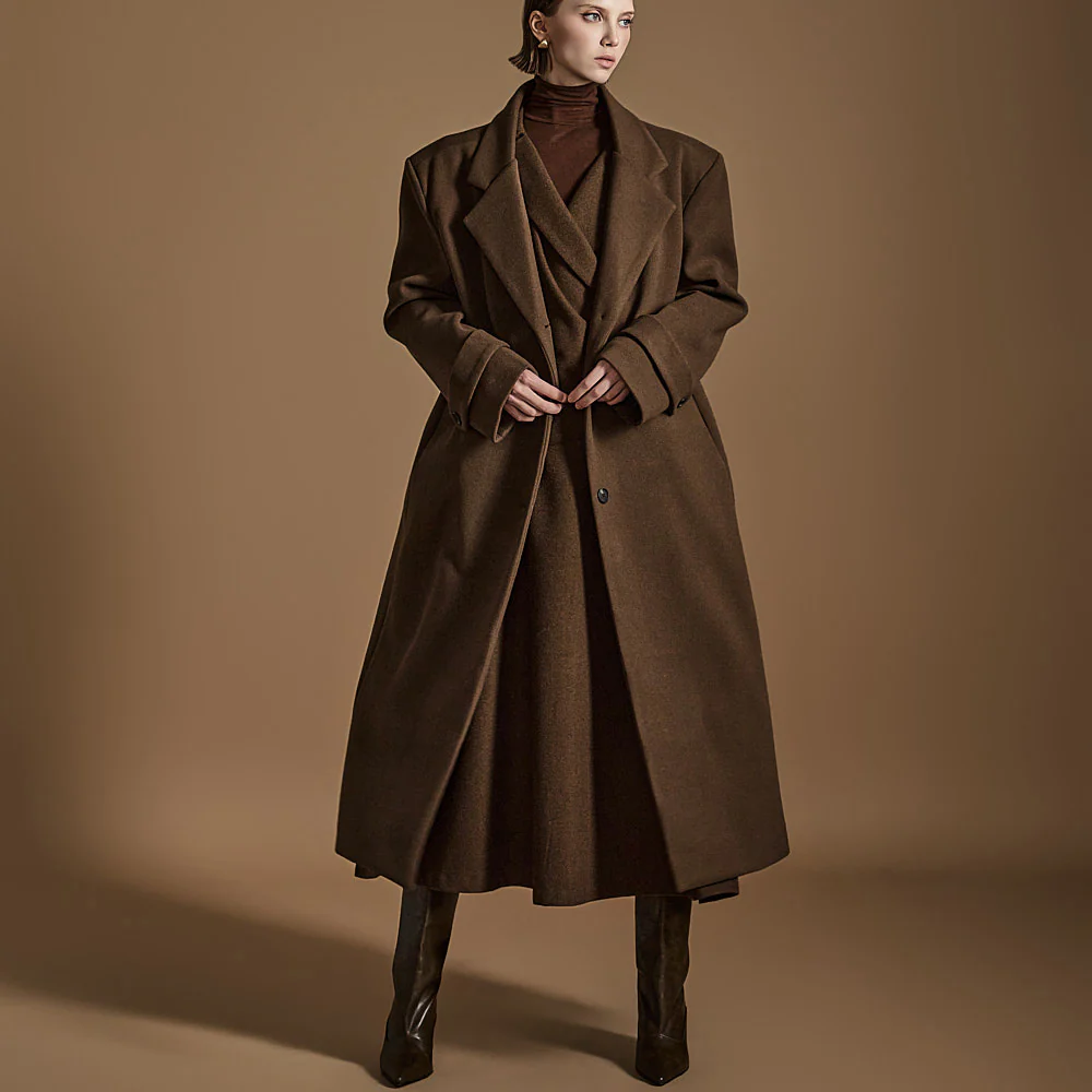 J2521 Wool Snap Button Coat - Image 2