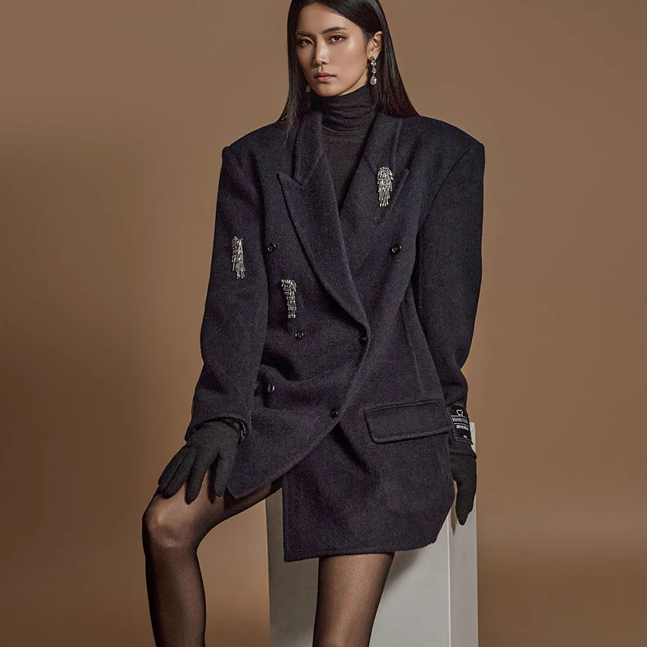 J2525 Handmade Wool Coat - Image 2