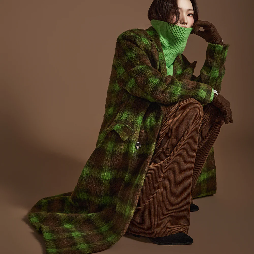 J2527 Plaid Double Coat - Image 2