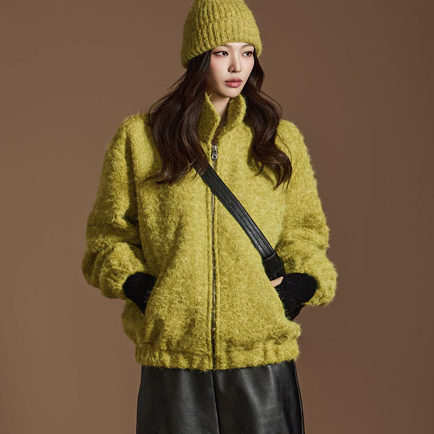 J2529 Boucle Bomber Jacket - Image 2