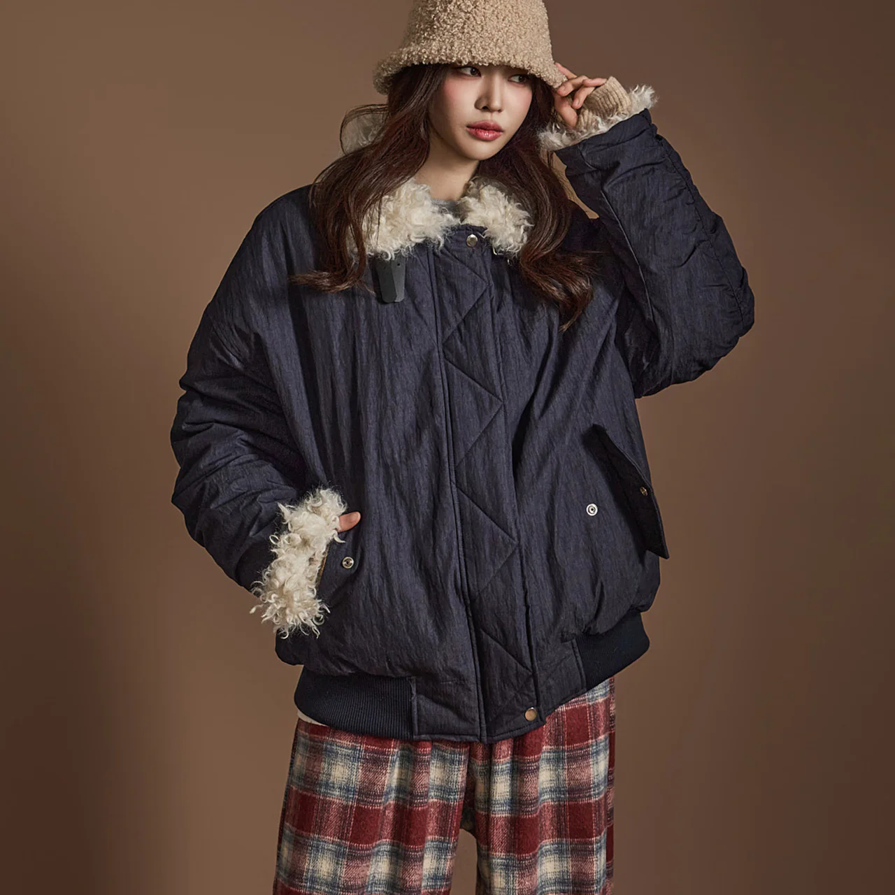 J2531 Fur Padded Jacket - Image 2