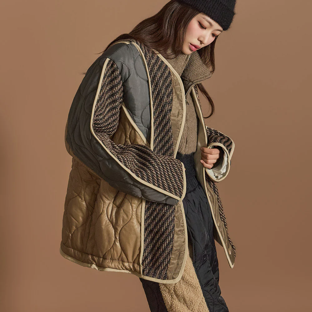J2559 Quilted Mix Jumper - Image 2