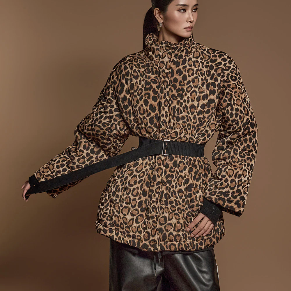 J2572 Padded Jumper With Belt - Image 2