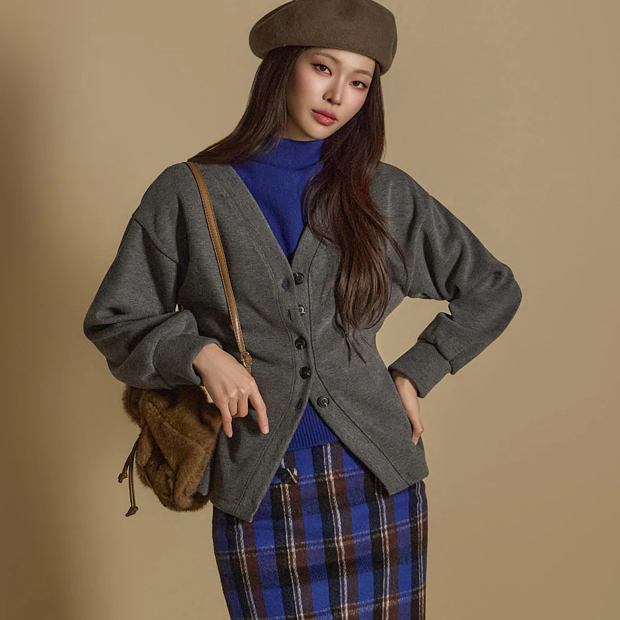 J2604 Fleece-lined Cardigan - Image 2