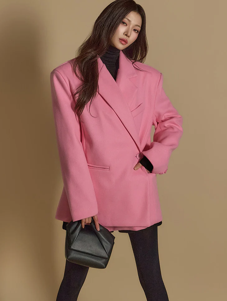 J2605 One Button Quilted Jacket