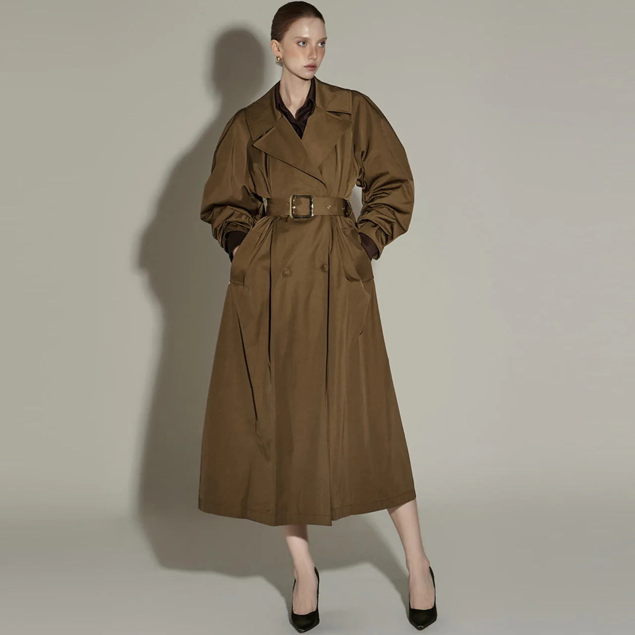 J2631 Trench Coat with Belt - Image 2