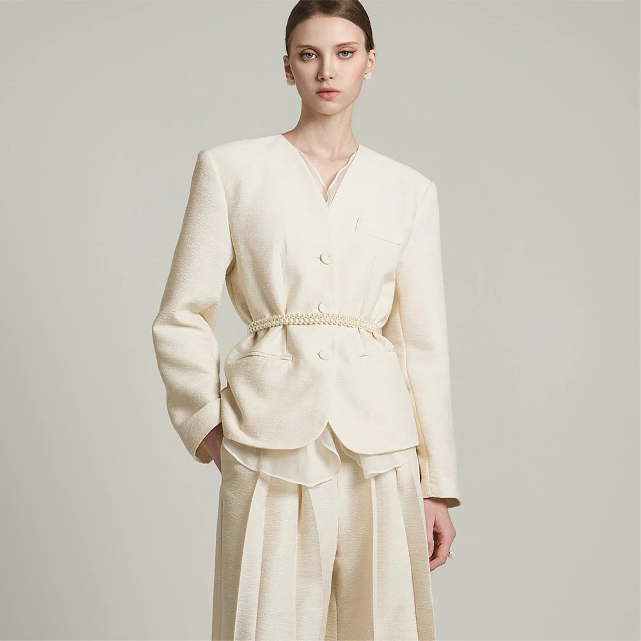 J2671  Tulle Layered Jacket - Image 2