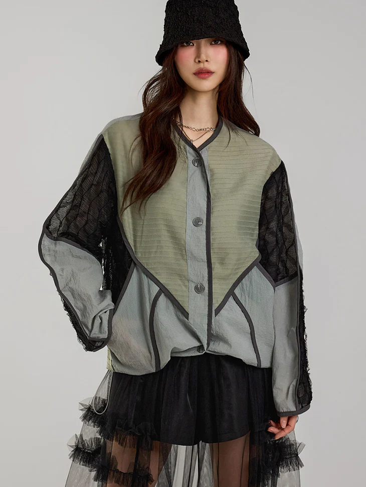 J2695 String Collarless Jacket