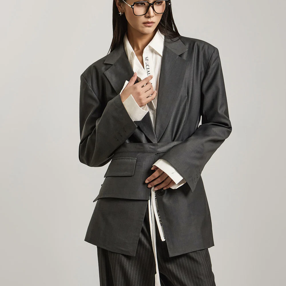 J2710 Jacket with Belt - Image 2