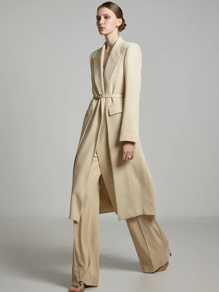 J2726 Long Jacket with Belt