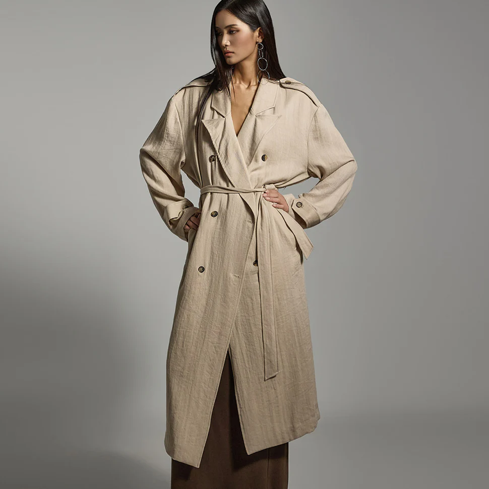 J2744 Trench Coat with Belt - Image 2