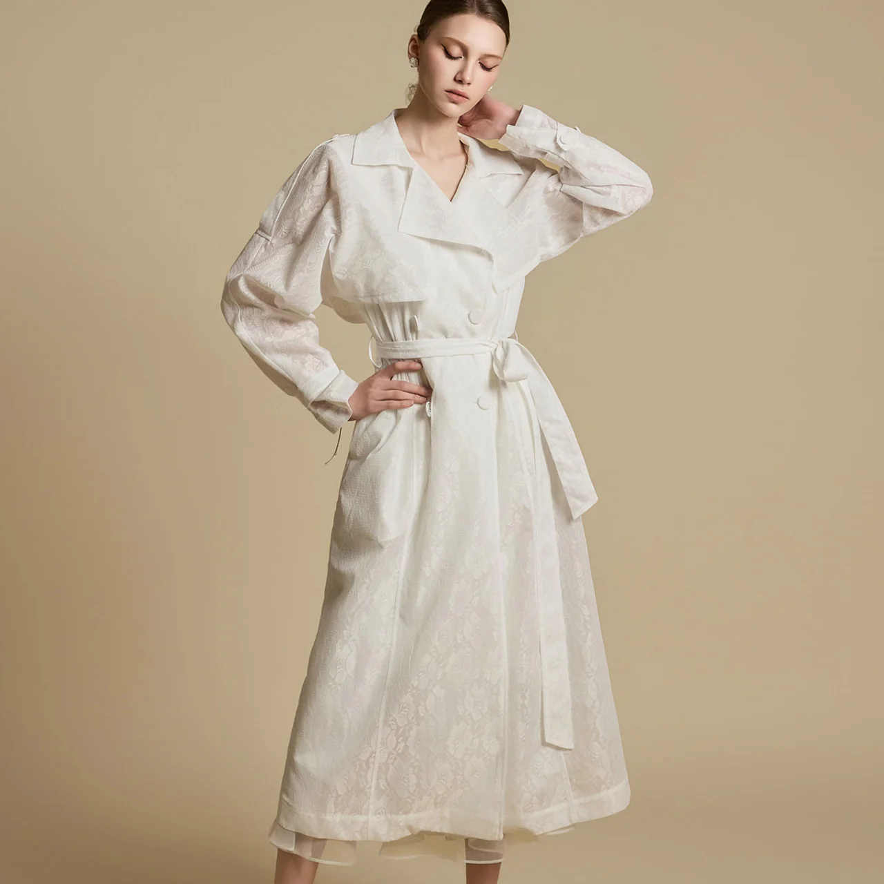 J2752 Trench Coat with Belt - Image 2