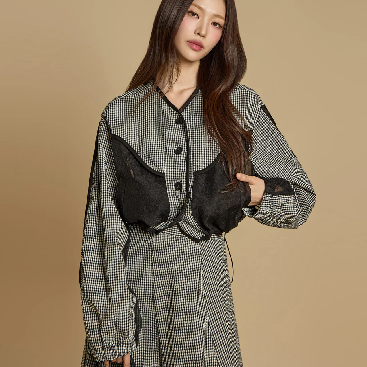 J2769 Layered Sheer Jacket - Image 2