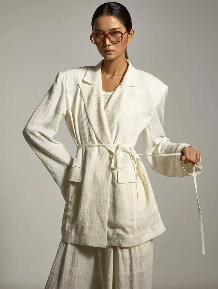 J2776 Linen Strap Jacket