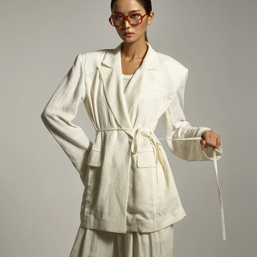 J2776 Linen Strap Jacket - Image 2