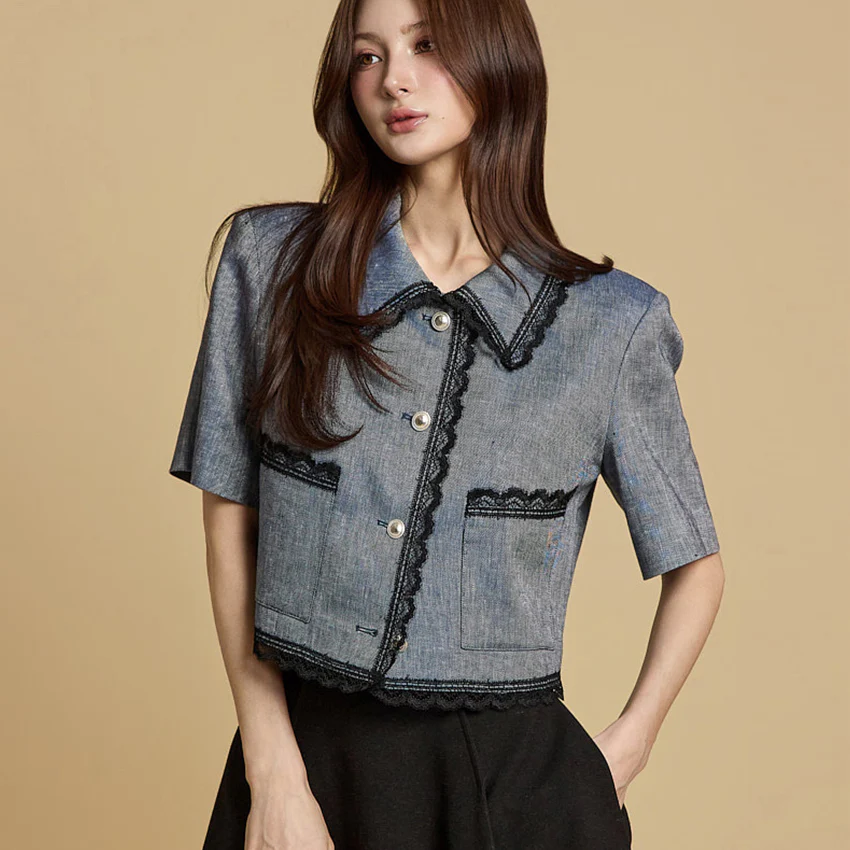J2782 Linen Denim Jacket - Image 2