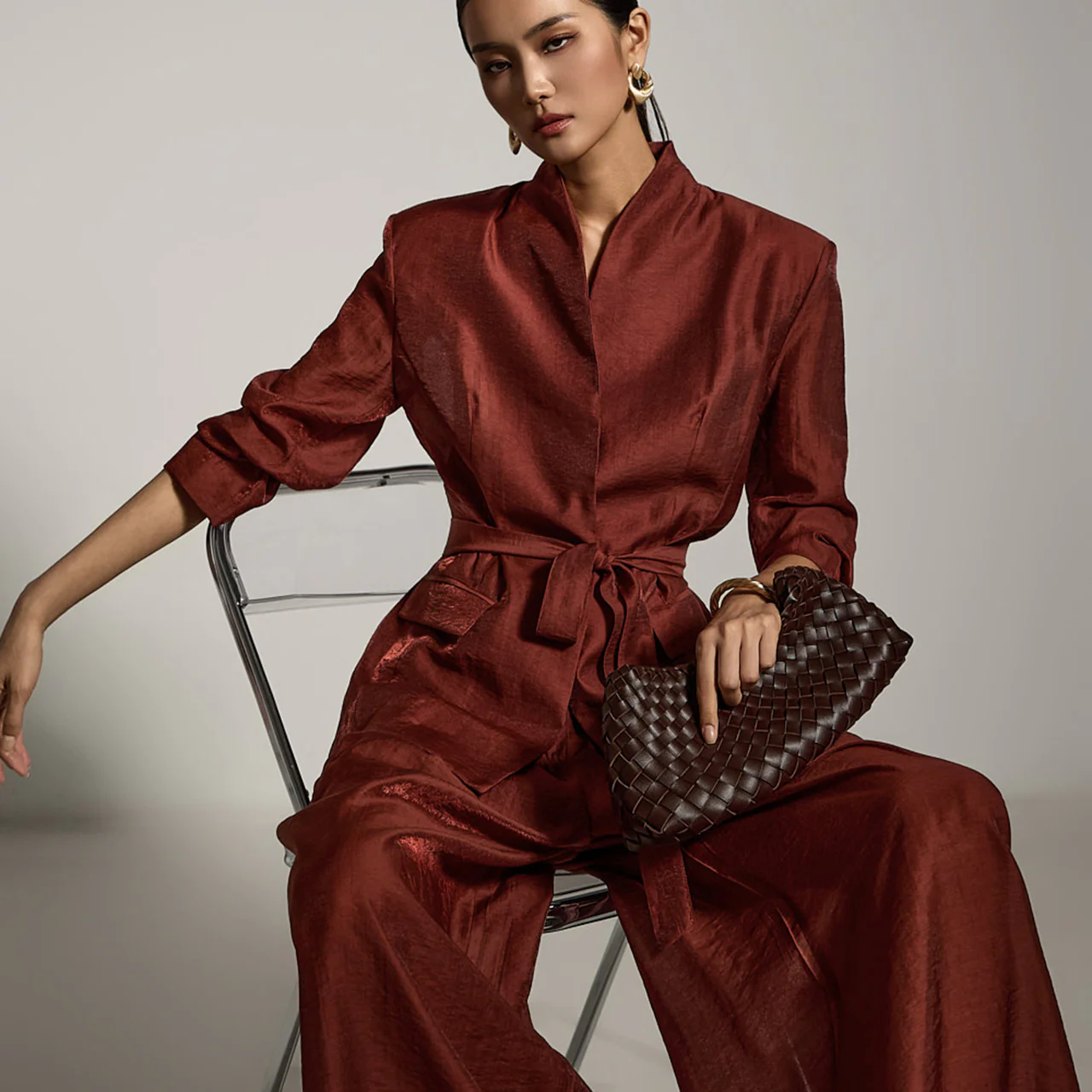 J2793 Sheer Jacket with Strap - Image 2