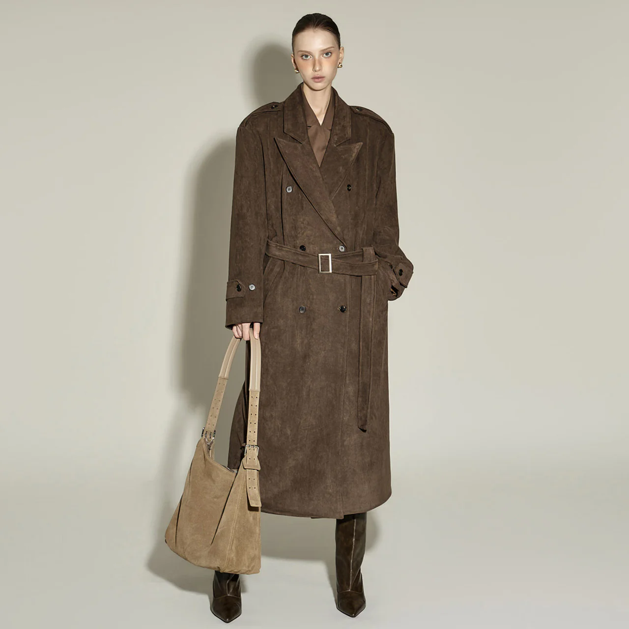 J2822 Belted Trench Coat - Image 2