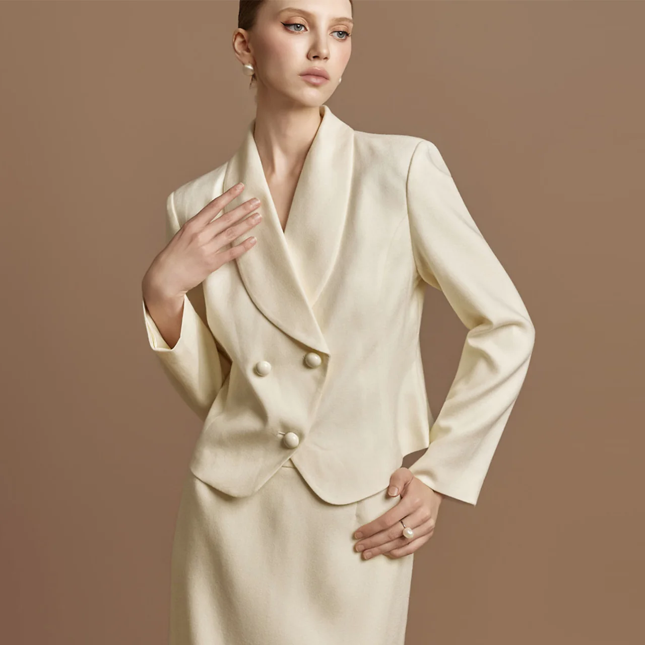 J2829 Collar Wool Jacket - Image 2