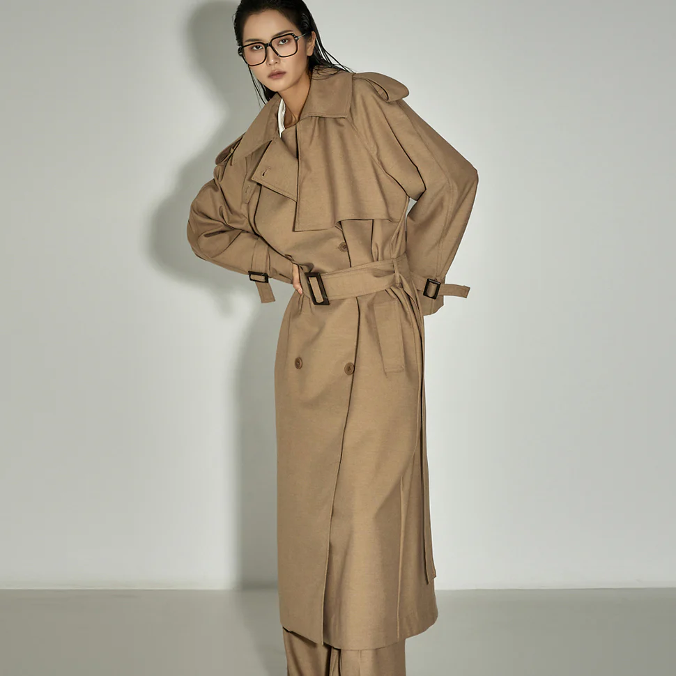 J2847 Trench Coat with Belt - Image 2