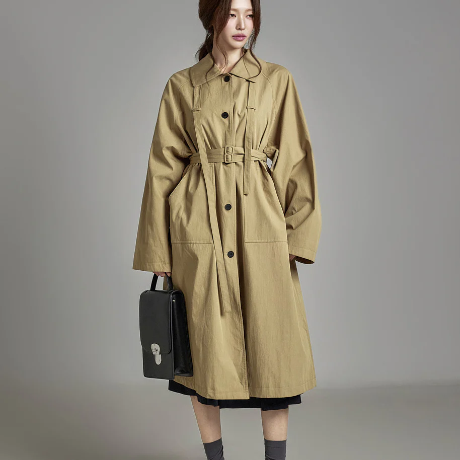 J2859 Trench Coat with Belt - Image 2